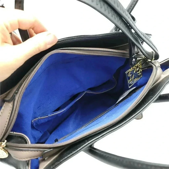 Christian Lacroix Taupe Black Dual Tone Purse Gently Used Adjustable Strap - Picture 5 of 8